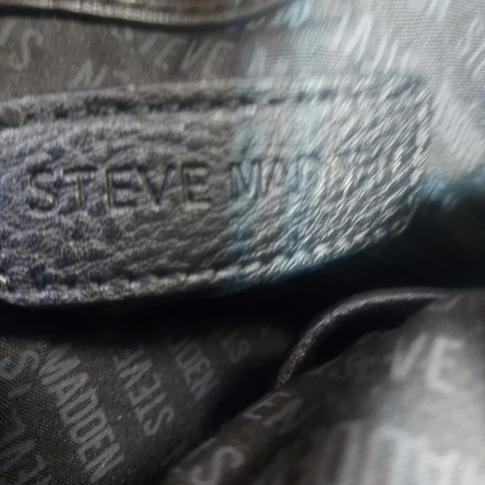 Steve Madden Black Mini Backpack Purse‎ Studded Faux Leather Fashion Bag